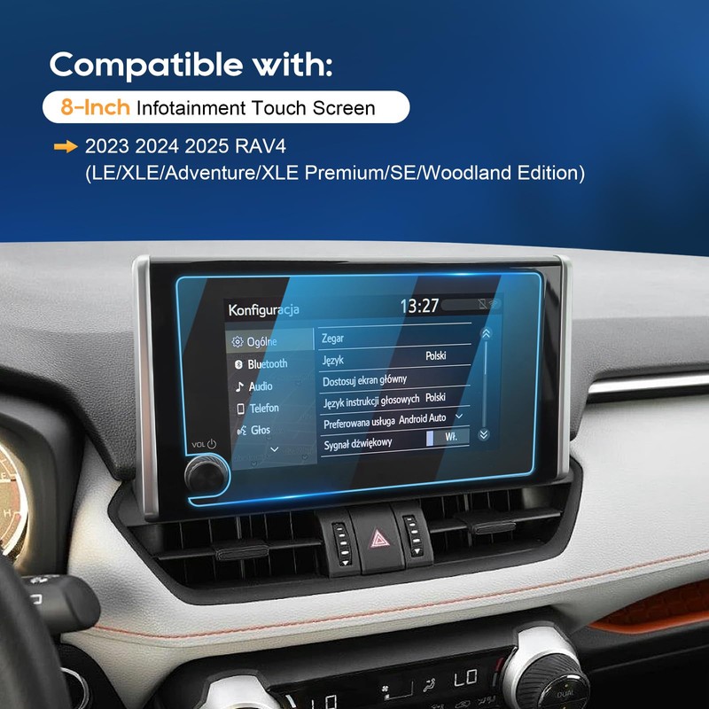 For RAV4 2023-2025 Screen Protector - Compatible with RAV4 (LE/XLE/Adventure/XLE