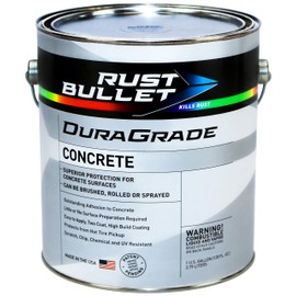 RUST BULLET DuraGrade Concrete 1 Gallon Concrete Floor Paint Coating – Outdoor Use for Garage Floor, Basements, Porch, Patio & More – Red