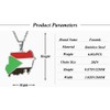 Fusamk Sudanese Flag Necklace for Women, Gold Plated Stainless Steel