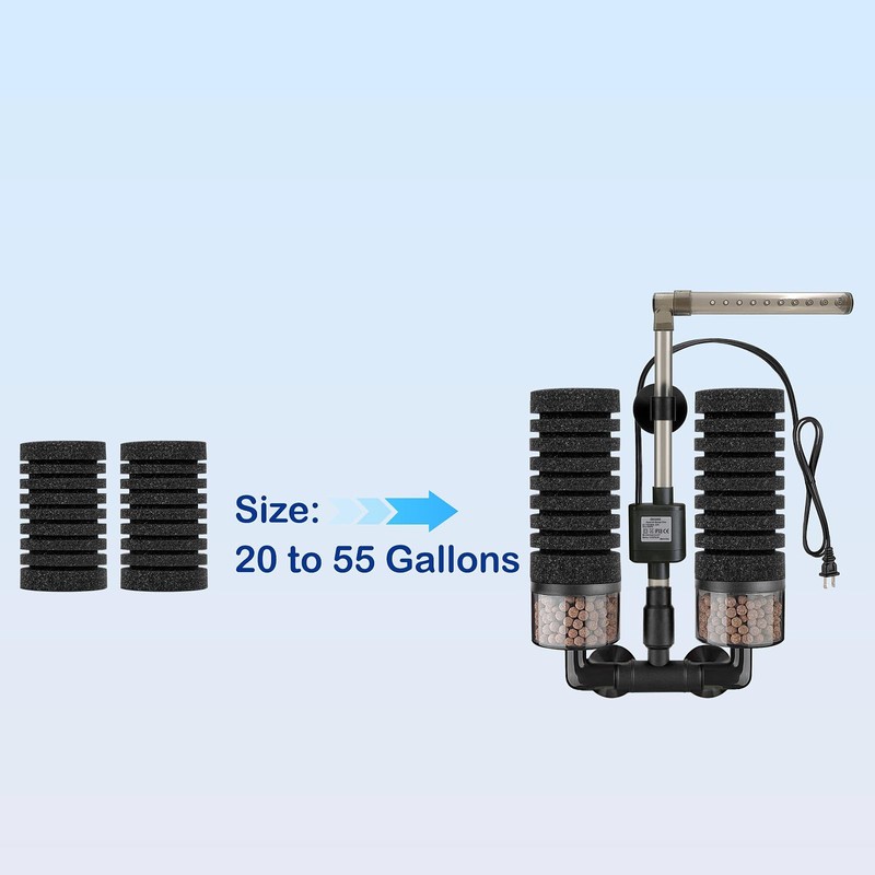 DEGGOX Aquarium Sponge Filter Replacement Sponges (4-Pack) for 229C (20-55