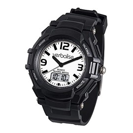 Verbalise Talk-05 Unisex Analogue & Digital Talking Watch, Easy-to-See; Daily Alarm, Female Synthetic Voice, 2 Year Guarantee, Ideal for Elderly and Blind; UKs No1 for Quality Service and Choice.