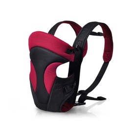 SONARIN Safe and comfortable, ergonomic all-season multifunctional breathable baby carrier, reinforced back curve, adapts your child to grow, variety of locations (dark red)