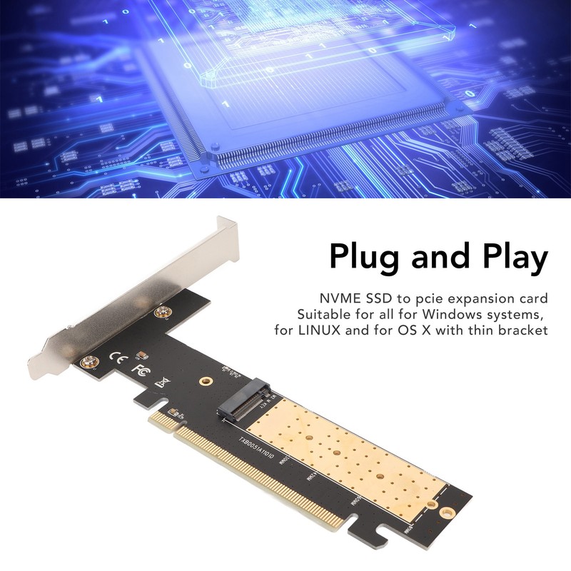 M.2 NVMe to PCIe 3.0 X16 Adapter Up To 32Gbps