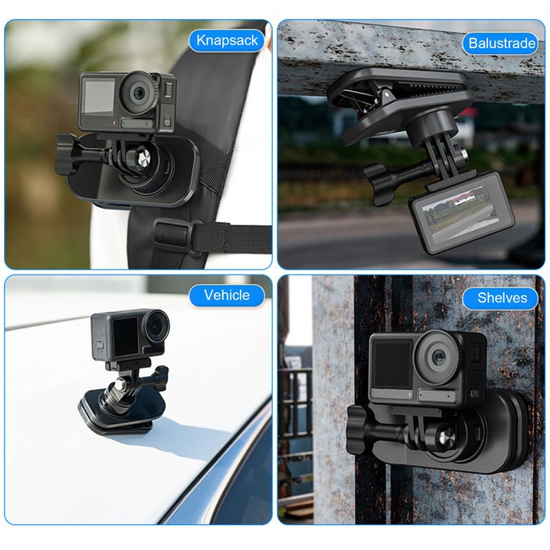 Swivel Backpack Clip 360° Rotation Firm Grip Magnet Mount Backpack
