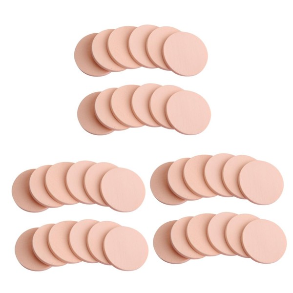 FOMIYES 3sets Makeup Accessories Round Powder Puff Wet/dry Use Comfortable