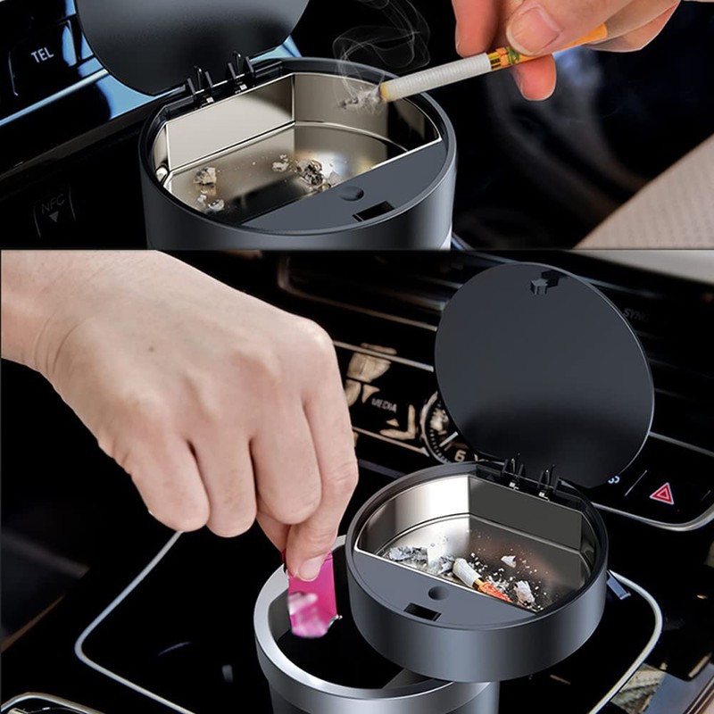 TOTMOX Waterproof Car Garbage Can, Car Trash Can w/Lid Leak-Proof