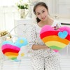 Toyvian Cushion Heart Throw Pillow Christmas Decorative Pillows Rainbow Heart