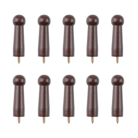 MOROBOR Wooden Shaker Pegs, 10pcs Decorative Coat Peg Natural Wood Hook Screw-On Hat Hook for Doors Stair Edges Wardrobes