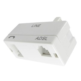 ASNQ ADSL Filter - Microfilter for Phone/Broadband - Plug to RJ11 Connector - Broadband Filter for BT Sky Talktalk - Internet and Telephone Splitter
