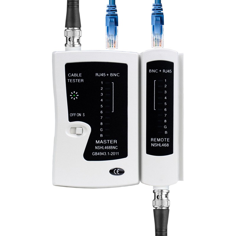 Coaxial Coax Cable Tester Portable BNC RJ59 RJ45 cat5 cat5e