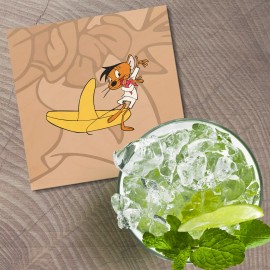 Unbranded Speedy Gonzales Cartoon Dance 4'' X 4'' Square Wooden Coaster