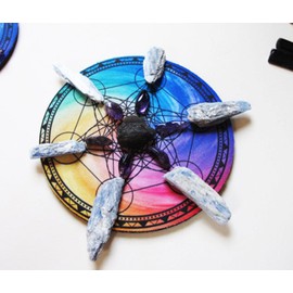 Legacystraps Metatrons Cube II Sacred Geometry Grid- 5” Mini Metaphysical Reike Crystal Healing Grid(Crystals Not Included)