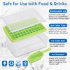 Ice Cube Tray with Lid and Bin for Freezer, Easy