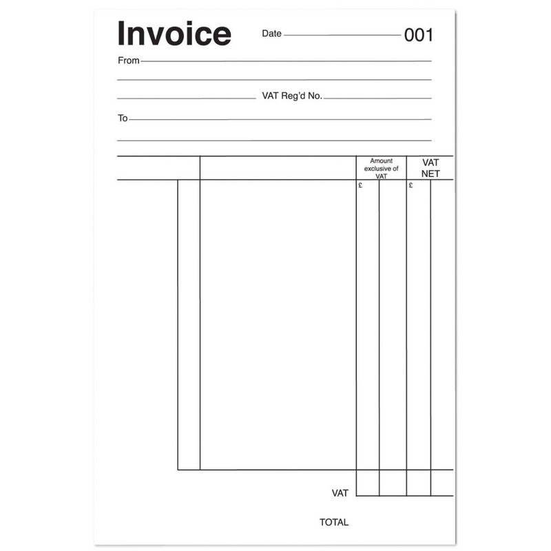 Just Stationery Invoice Book