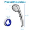 Marbrasse High Pressure Shower Head, 3-Settings Handheld Showerhead with ON/Off
