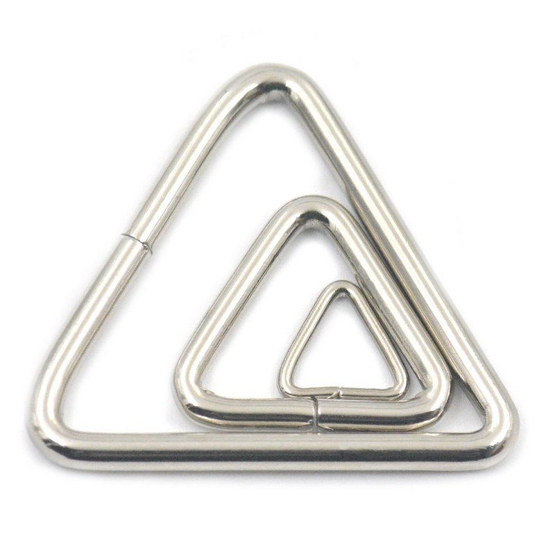 Bluemoona 25 Pcs - 19mm 3/4" Triangles Rings for Belt