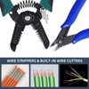 Glarks 3Pcs Wire Stripping Tool and Wire Flush Cutter Set,