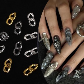 ROFIBUT Metallic Punk Bullet Nail Charms 3D Alloy Flat Bottomed Pointed Cone Mixed Black Silver Nail Studs Gold Black Cone Spikes Rivets Nail Rhinestones for DIY Manicure Crafts Decoration 12 Grids