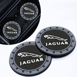 for Jaguar Car Cup Coaster, Drink Holder Coaster for Jaguar XE XEL XF XFL XJ F-PACE F-Type, 2PCS