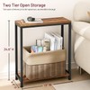 SLEEPING LAMB Narrow End Tables Living Room Set of 2