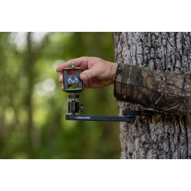 Realtree EZ Hanger 13" 2-Arm Cell Phone Holder – Tree Screw Mount Arm for Video, Photos & Hunting Footage – Ideal for Treestand, Ground Blind, or Self-Filming Hunts