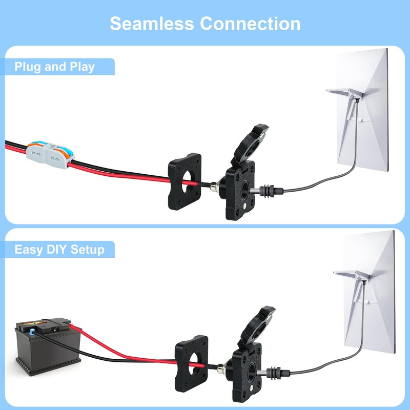 VORZOKISPL RV Waterproof Cable Pass Through Panel Mount for Starlink