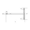 Beta 9510521 Model 951 2 T-Handle Key Wrenche with Three Hexagon Male End, 2 mm Size