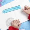 Folding Ruler,30cm Foldable Ruler 15cm Clear Ruler Stationery Ruler Transparent
