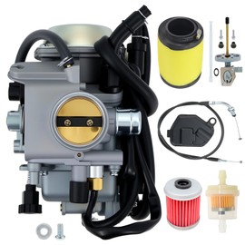 TRX350 Carburetor for Honda 16100-HN5-M41 FourTrax Rancher 350 TRX350FE/FM/TE/TM/ES 2000 2001 2002 2003 2004 2005 2006 (All) New Carb with Air Fuel Filter