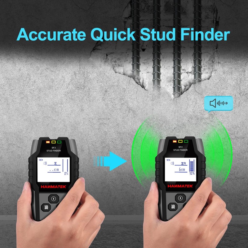 HANMATEK Stud Finder Wall Scanner Detector with Pro Smart Sensor,