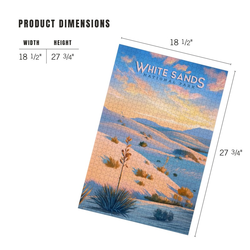 "Lantern Press White Sands National Park, New Mexico, Oil Painting,