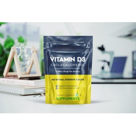 Vitamin D 1000iu - 1 Year Supply, 365 Easy-Swallow Vitamin D Tablets, Vegetarian Vitamin D3 1000iu, Optimal Strength Immune Support Vitamin D Supplement