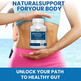 Well of Life Probiotic-40 Billion: Helps Gut Health & Digestive Support. 4 Strain Blend, 40 Billion CFU. Enhances Nutrient Absorption, Metabolism. 60 Capsules. Non-GMO, Made in USA.