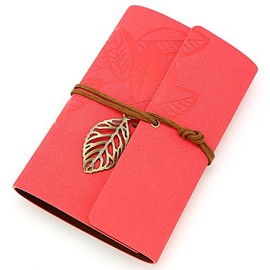 EvZ Vintage Rose PU Leather Cover Loose Leaf Blank Notebook Journal Diary Gift