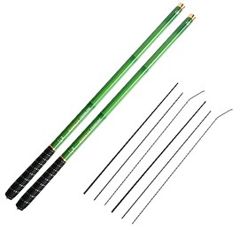 Goture Telescopic Tenkara Fishing Rod Kit 2pcs Collapsible Crappie Rods 1 Piece Portable Hand Fishing Poles Carbon Fiber Telescoping Stream Ultralight Inshore Carp Bamboo Pole Bass Trout