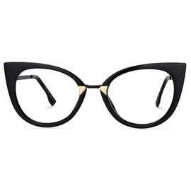 Zeelool Stylish Oversized Cat Eye Blue Light Blocking Glasses for Women Jacqueline FP0669-02 Black