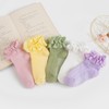 WBZOTSS Toddler Girls Ruffle Socks, Newborn Girl Cotton Lace Frilly