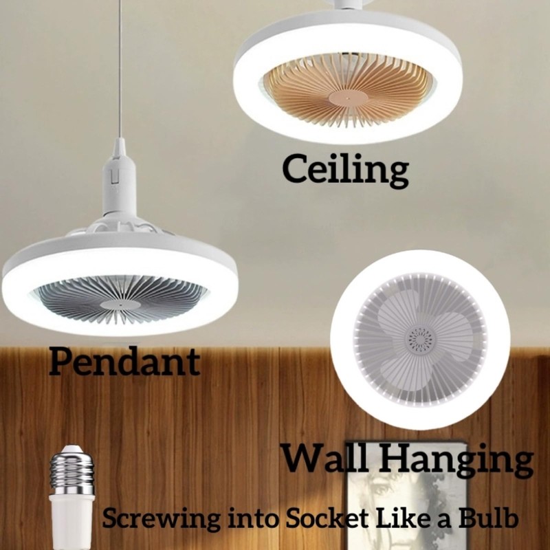 WOTOFULIN Socket Fan Light 10 Inches Socket Fan Ceiling Fan