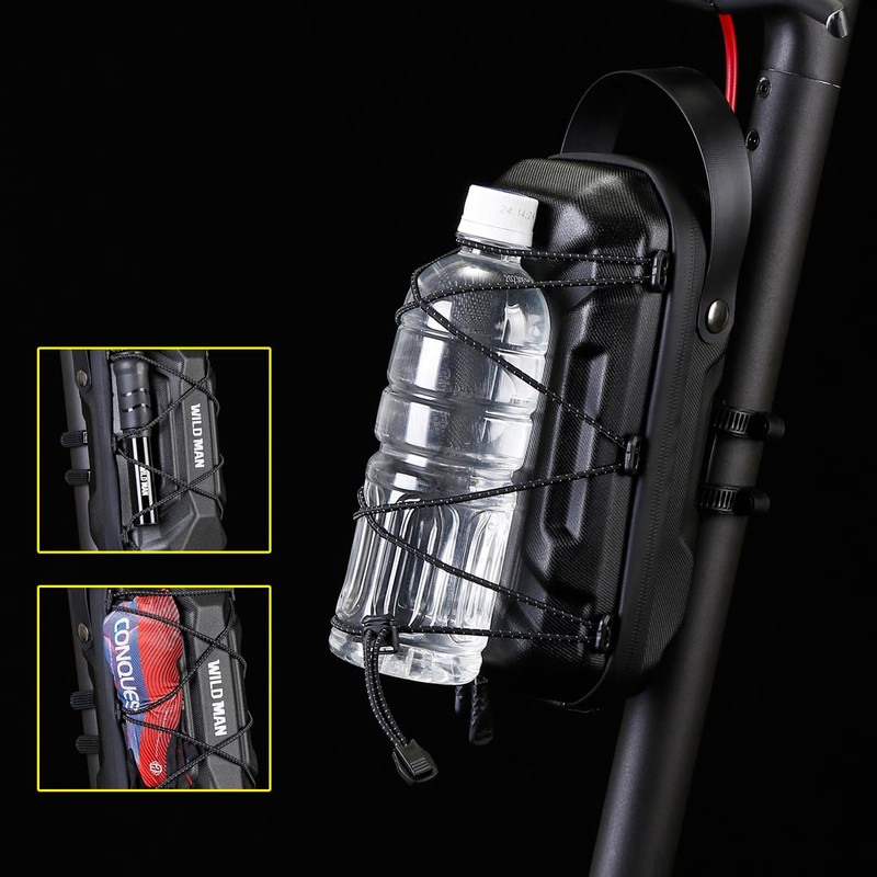 WILD MAN 2L Rainproof Quick Release Bike Handlebar Bag Hard