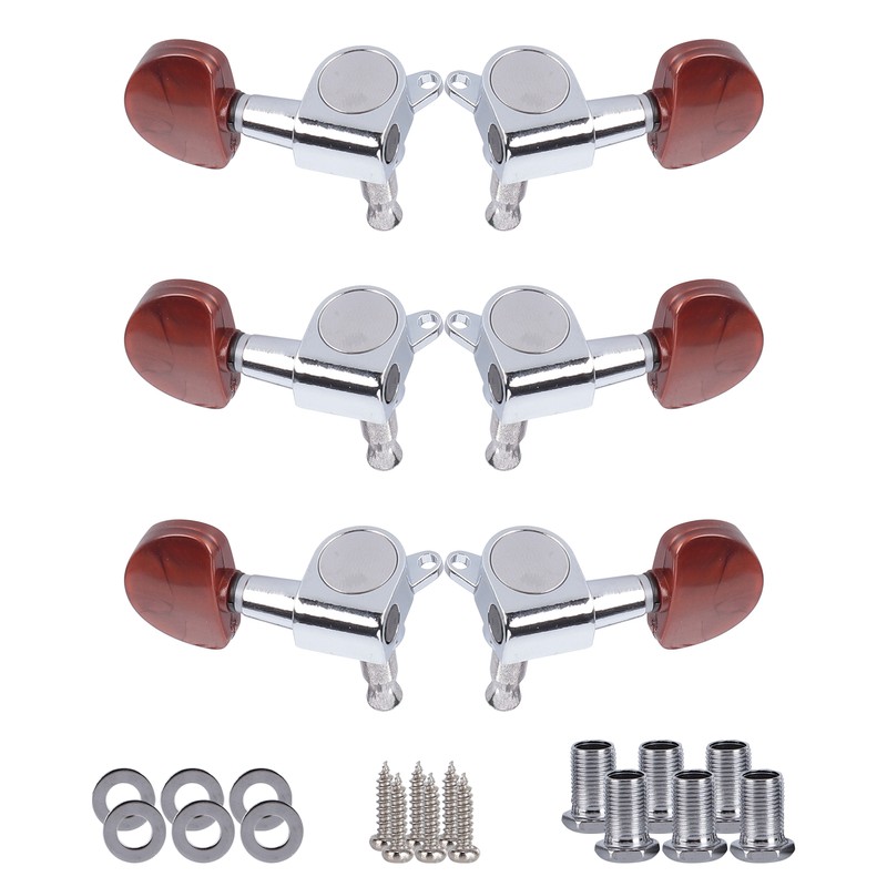 6PCS Guitar Tuning Pegs Electric Acoustic Enclosed Locking Tuner Machine