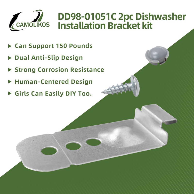 Kit de soporte de instalación de lavaplatos DD98-01051C compatible con