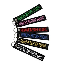 6x Remove Before Flight BLACK Multi-Pack Combo Key Chain 5.5" x 1" Motorcycle ATV Car Truck Keychain