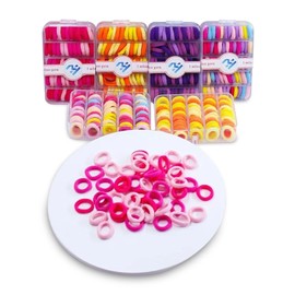 60pcs/box Rubber band baby cute Hair Circle Elastic Good Rope (PINK)