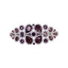 Faship Gorgeous Purple Rhinestone Crystal Floral Hair Barrette Clip