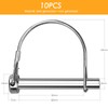 Pack of 10 Folding Pipe Pins with Snap Lock Round