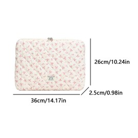 Gsenhui Puffy Laptop Sleeve 13 Inch Cute Laptop Protective Case Soft Quilted Computer Cover Bag