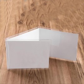 ipnczuat Mahjong Card Holder Set (2-Pack) for Large Print NMJL Cards, Durable Clear Plastic Protective Sleeves 6.29" L x 5.11" W