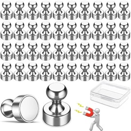 45 Pcs Chinchetas Magnéticas, Imanes para Refrigerador Reutilizable,antioxidantes, antiarañazos, duraderas, Imanes para Pizarrón Blanco para Oficina, Refrigerador, Pizarra en Blanco y Negro