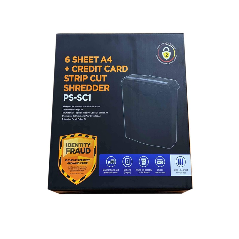 VR7-6 Sheet Paper Shredder, Credit Card Shredder, Basic Portable Handle