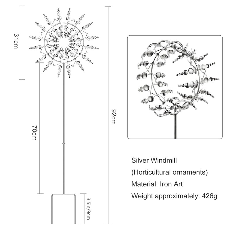 Magical Windmill, Unique and Magic Metal Windmill, 3D Iron Windmill,